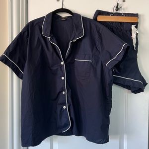 J. Crew end-on-end cotton pajama shorts set